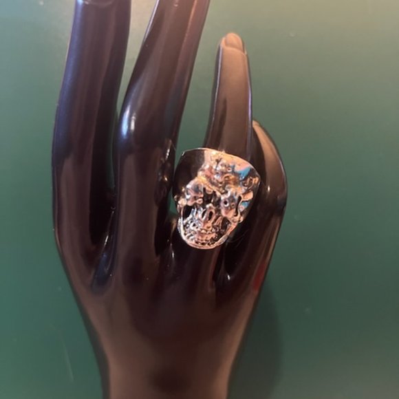 Skulls for Eyes Biker's Ring - Picture 1 of 1